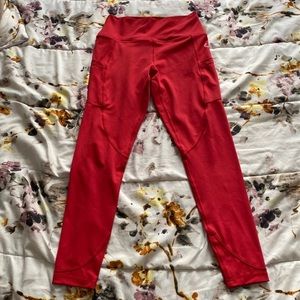 Curves and combat boot RED leggings